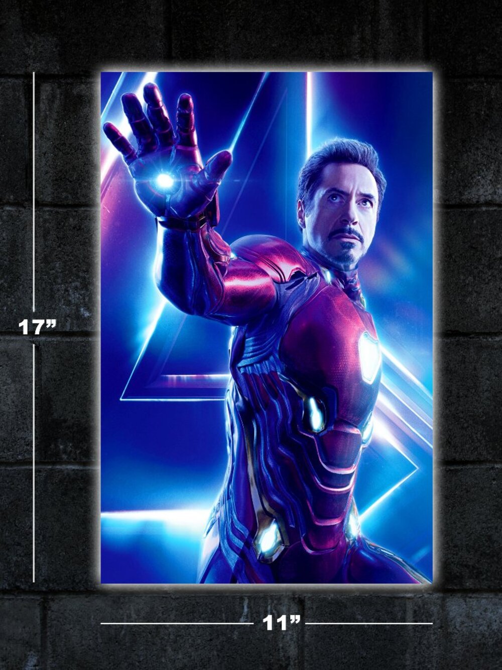 Iron Man poster - 11x17 art print merch marvel movie Robert Downey Jr Tony Stark